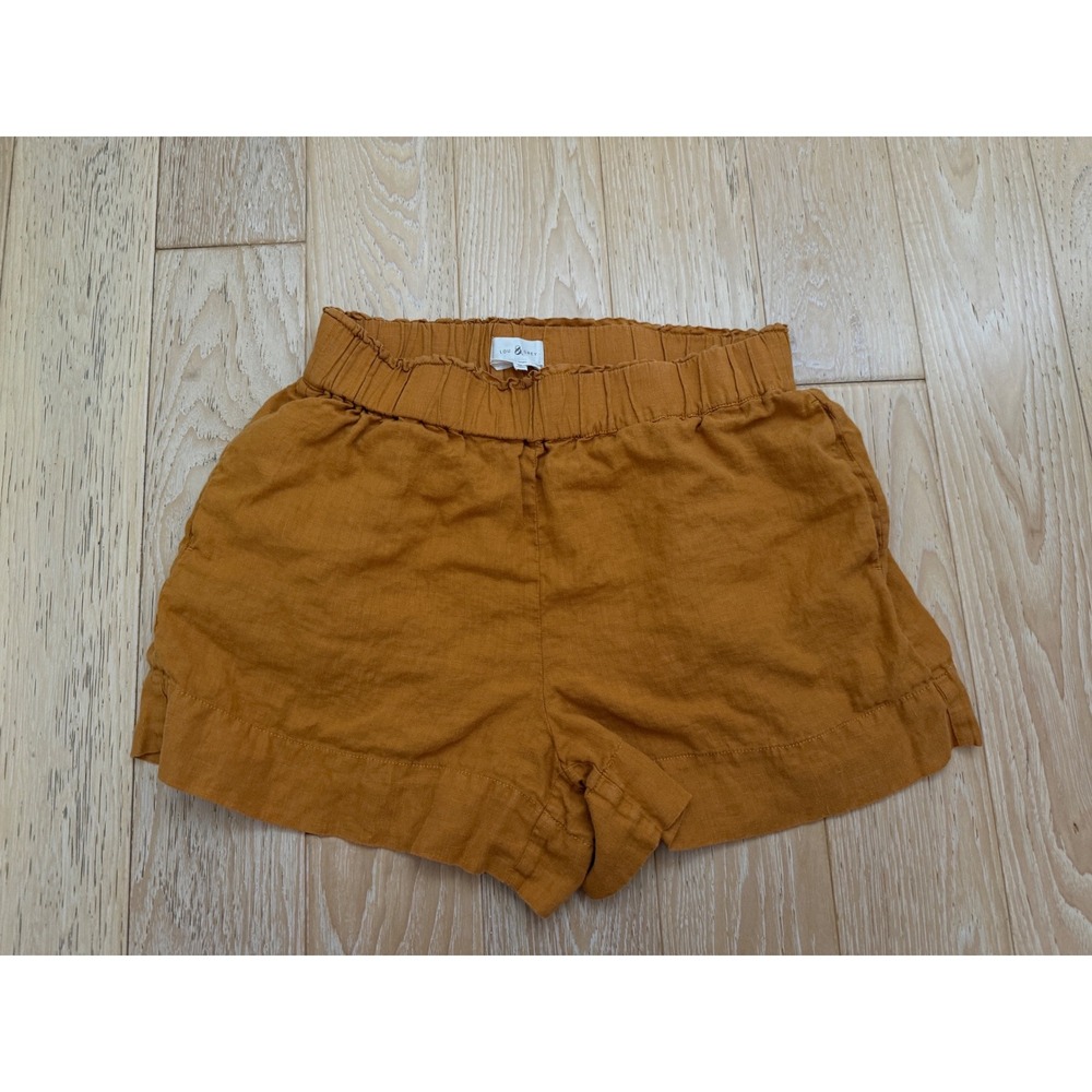 LOU‎ & GREY Womens Shorts Linen Elastic Waist Casual Boho Summer Medium